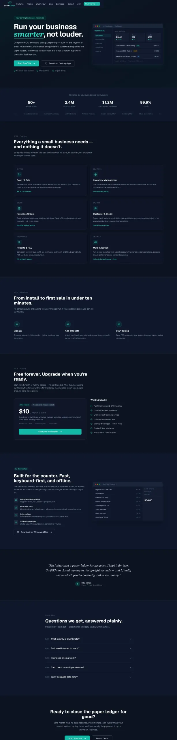 SwiftKhata – POS Preview